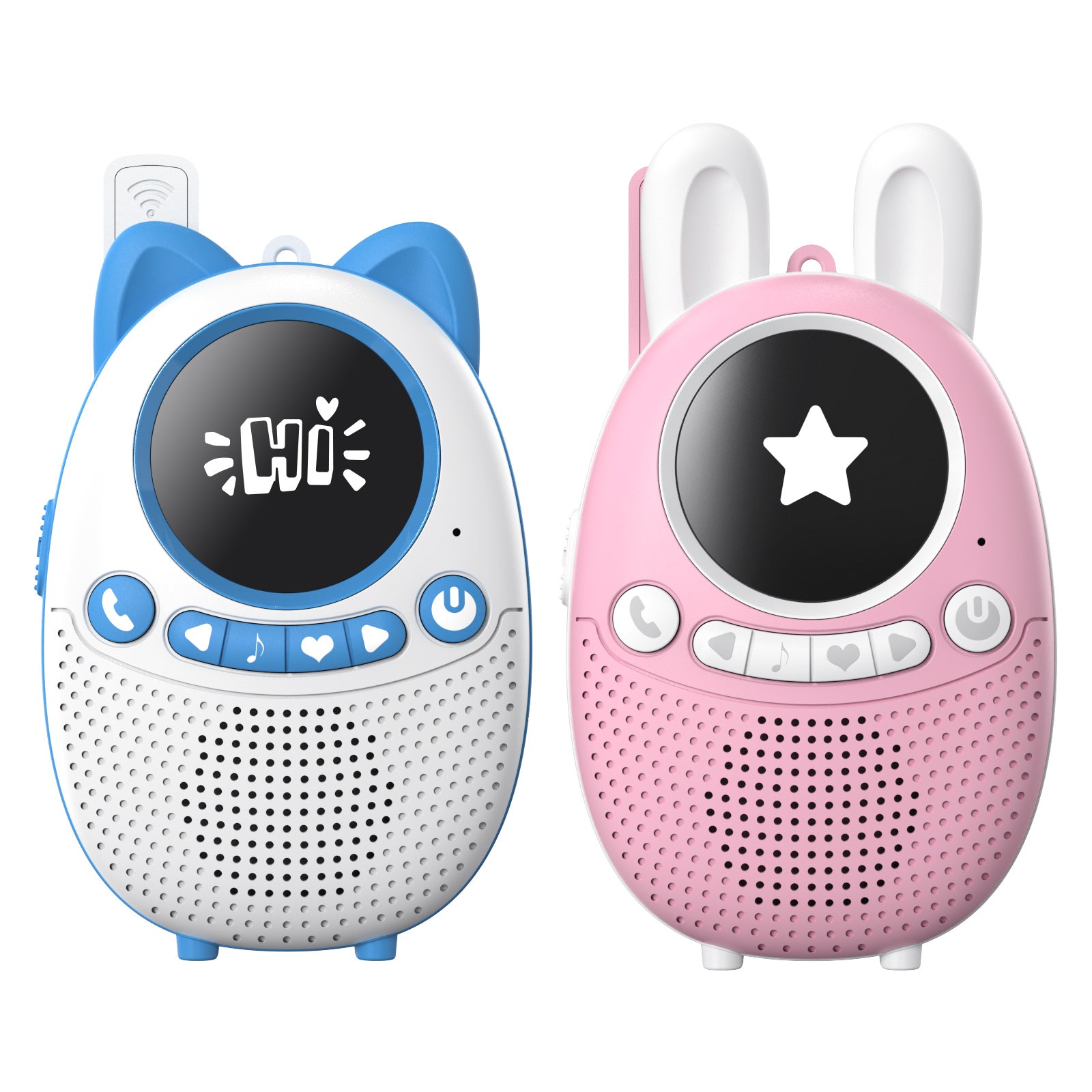 Walkie Talkies for Kids Rechargeable, 1000ft Long Range 2-Way Radio, Toy Gifts for 3-12 Year Old Boys Girls Indoor Outdoor Games/Camping/Hiking (Blue/Pink)