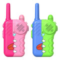 Walkie Talkies for Kids, Eltoda Toys Gifts for 3-12 Years Old Boys Girls Long Range 2 Way Radio with Built-in Flashlight Lanyard for Family Camping Hiking Indoor Outdoor - 2 Pack (Blue/Pink)