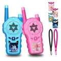 Walkie Talkies for Kids, ELtoda Toys for 3-12 Year Old Boys Girls Kids Walkie Talkies 2 Pack with DIY Stickers, Built-in Flashlight and Lanyards Indoor Outdoor Toys for Camping, Travel, Birthday Gifts
